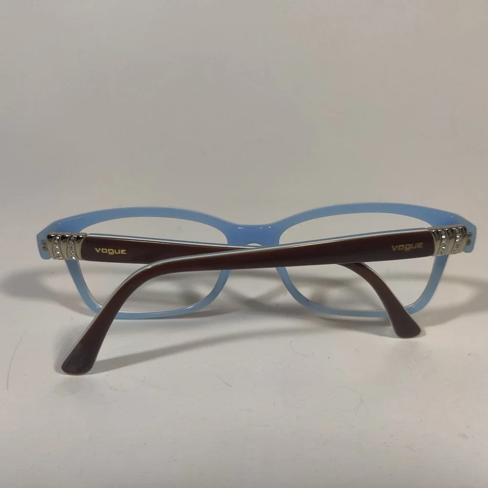Vogue VO-2765-B Blue / Brown Womens Eyeglasses Frame 53-16-140 - Picture 8 of 9